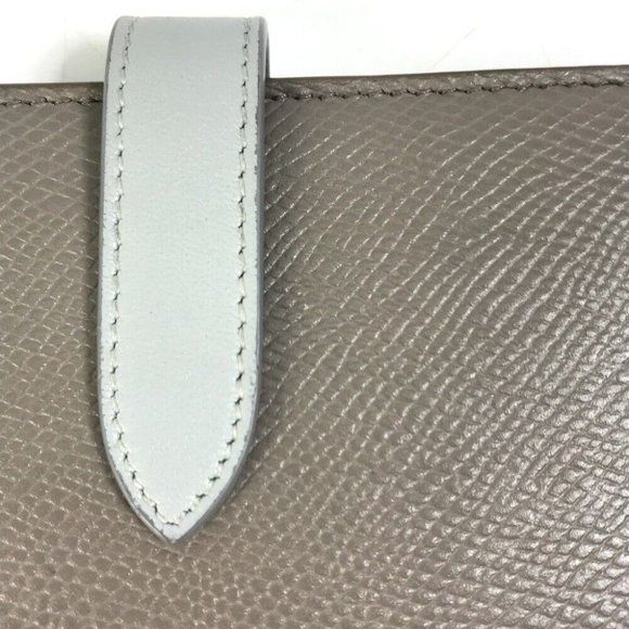 CELINE .10PI Bicolor Medium strap wallet Trifold wallet Leather gray - Picture 2 of 13